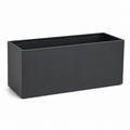 Jardinière rectangulaire en acier galvanisé anthracite 80x30x30 cm