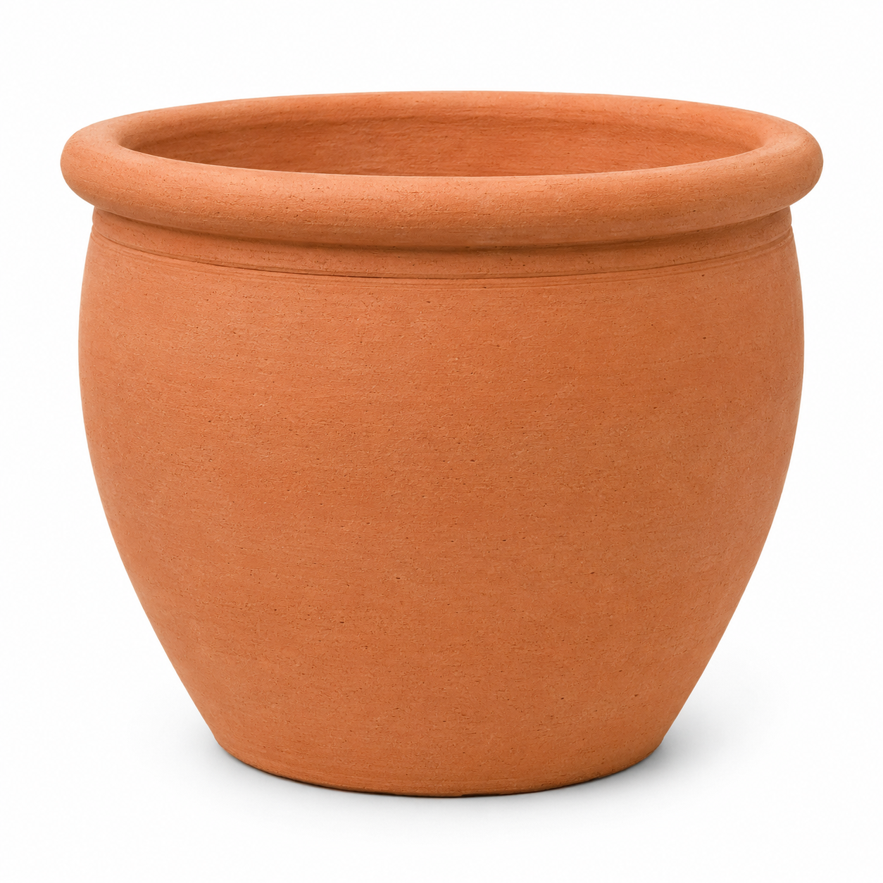 Pot rond en terre cuite naturelle diamètre 42x38 cm