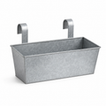Jardinière suspendue en zinc gris 30x16x15 cm