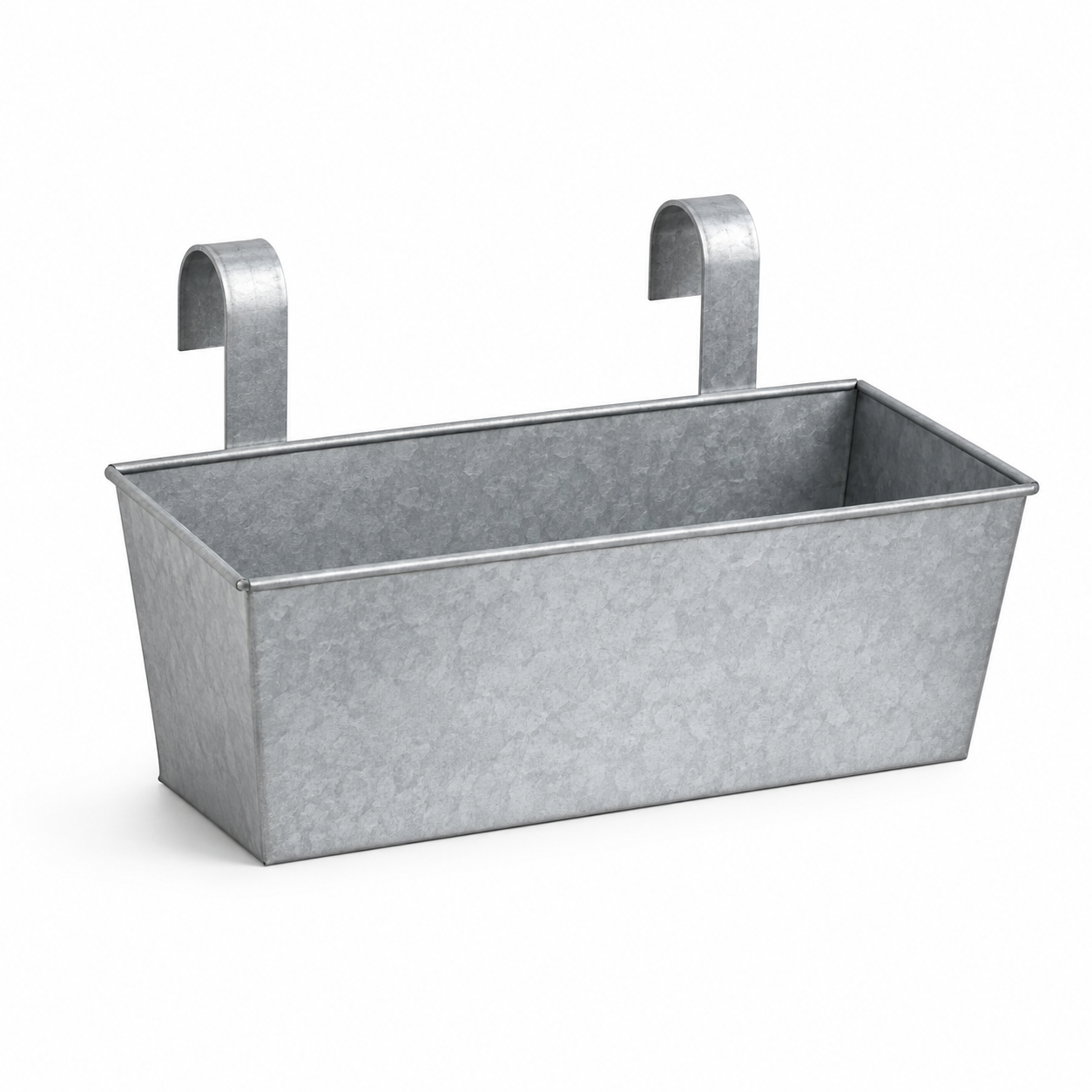 Jardinière suspendue en zinc gris 30x16x15 cm