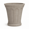 Vase de jardin classique en composite grège 46x46x58 cm