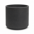 Pot cylindrique en plastique recyclé charbon 38x38x40 cm