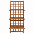 Treillis porte-plantes mural en acacia naturel 80x18x150 cm