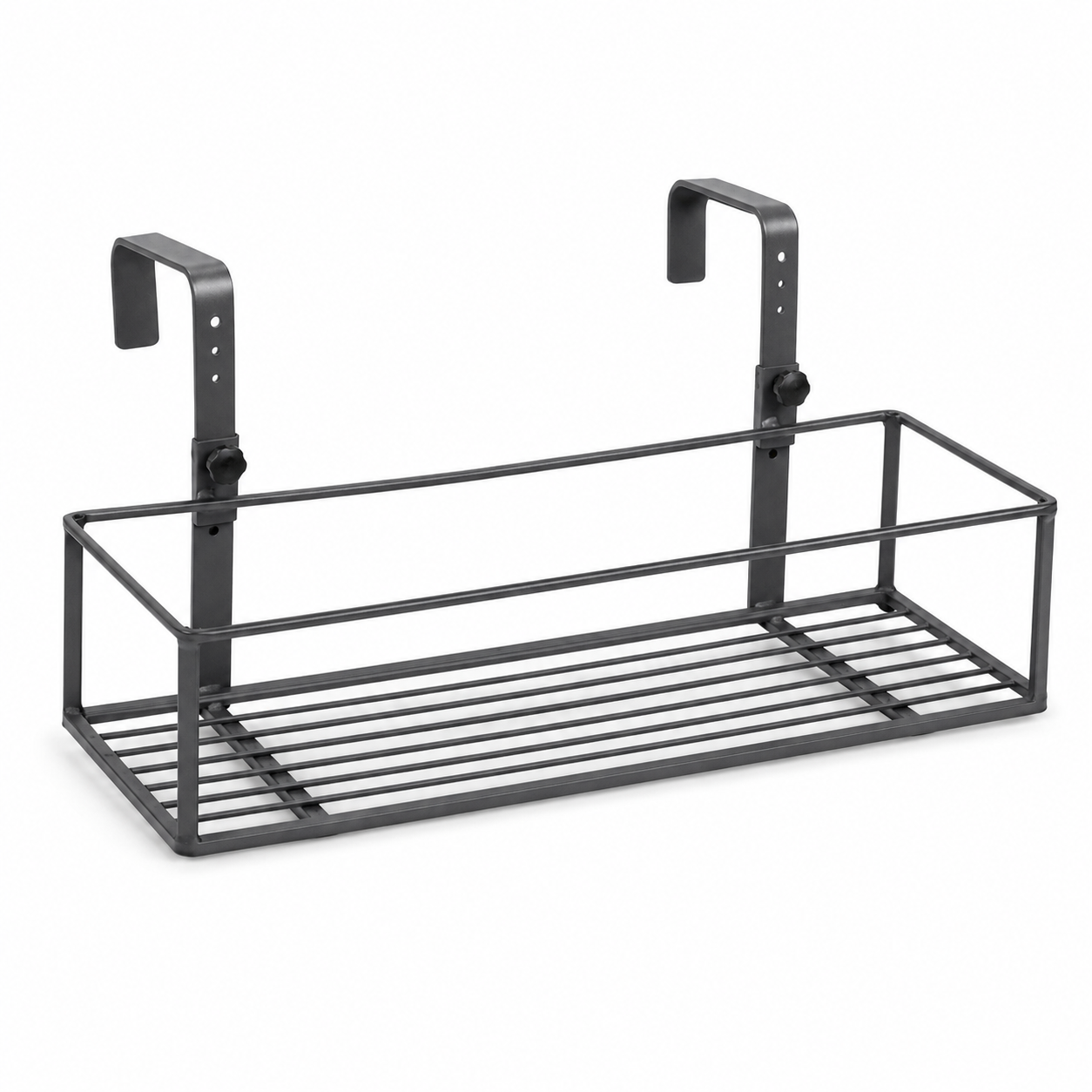 Porte-jardinière de balcon acier anthracite 60x22x20 cm