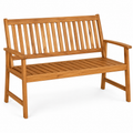 Banc de jardin en acacia naturel 120x60x86 cm