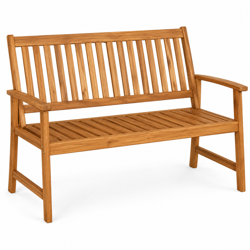 Banc de jardin en acacia naturel 120x60x86 cm