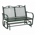Banc à bascule métal vert foncé 128x72x90 cm