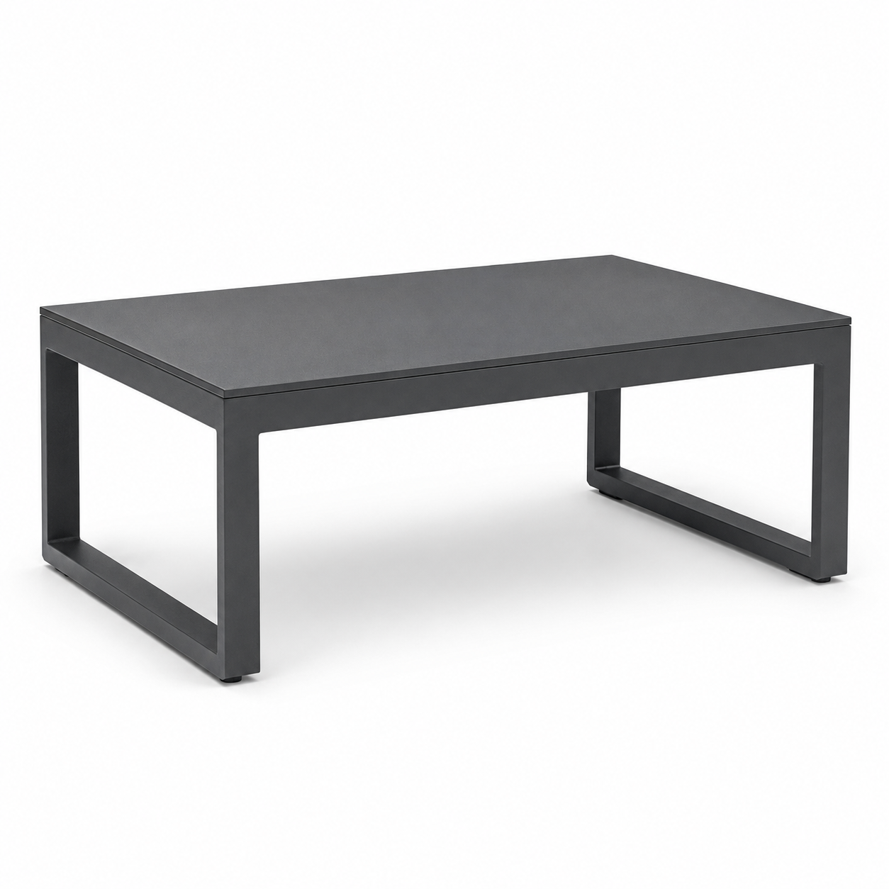 Table basse aluminium anthracite 90x55x40 cm