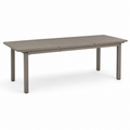 Table repas extensible aluminium taupe 160-220x90x75 cm