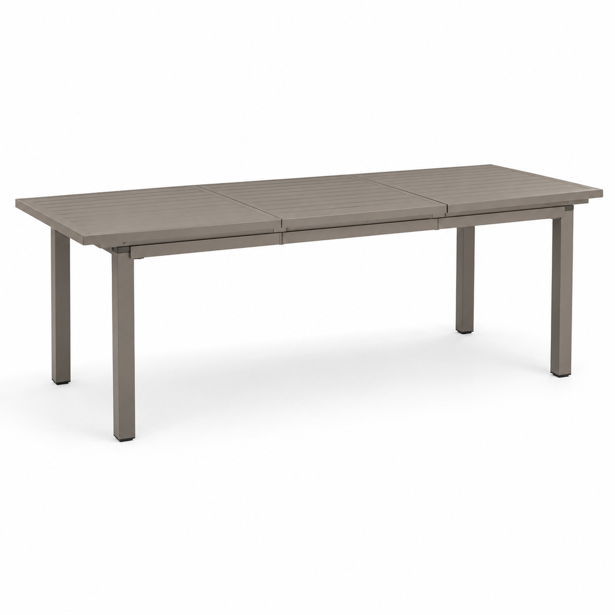 Table repas extensible aluminium taupe 160-220x90x75 cm