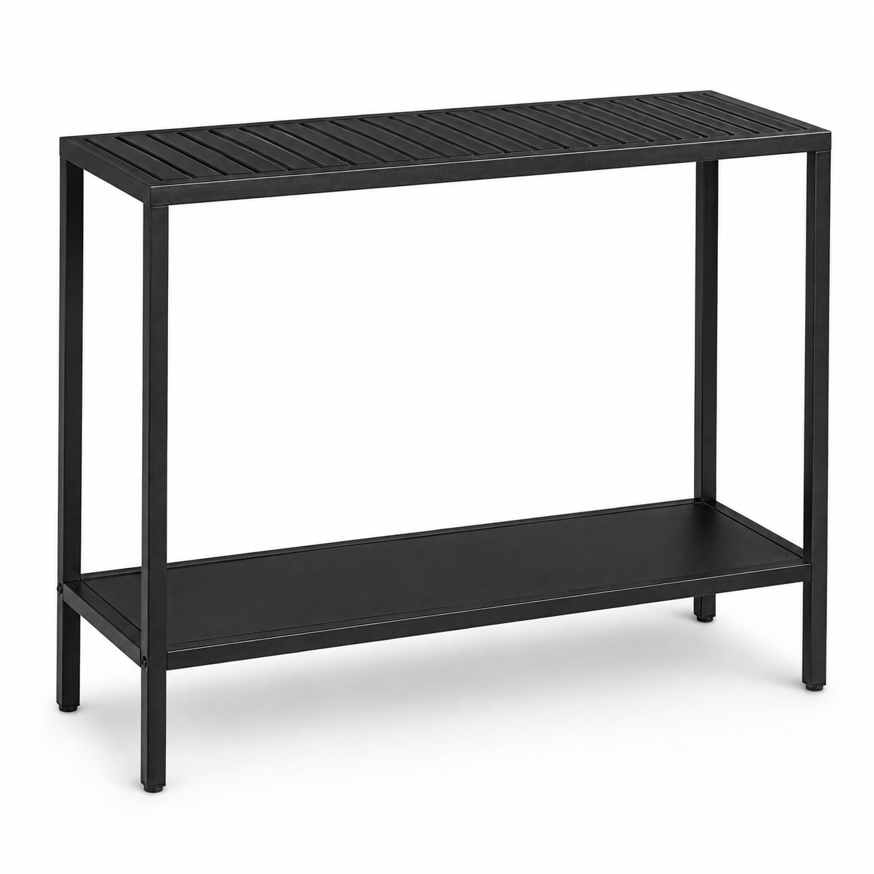 Console extérieure métal noir 100x35x80 cm