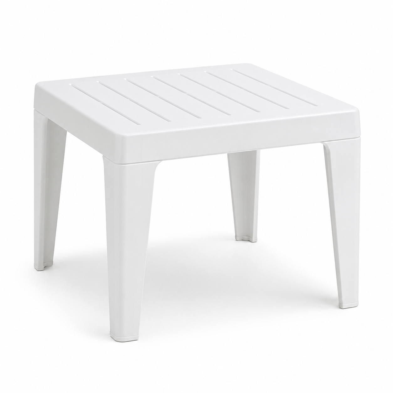 Table de piscine en résine blanche 46x46x45 cm