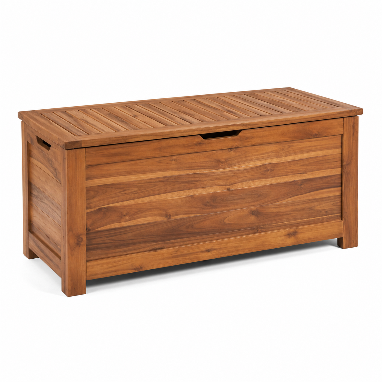 Coffre extérieur en acacia naturel 180 L 100x50x55 cm