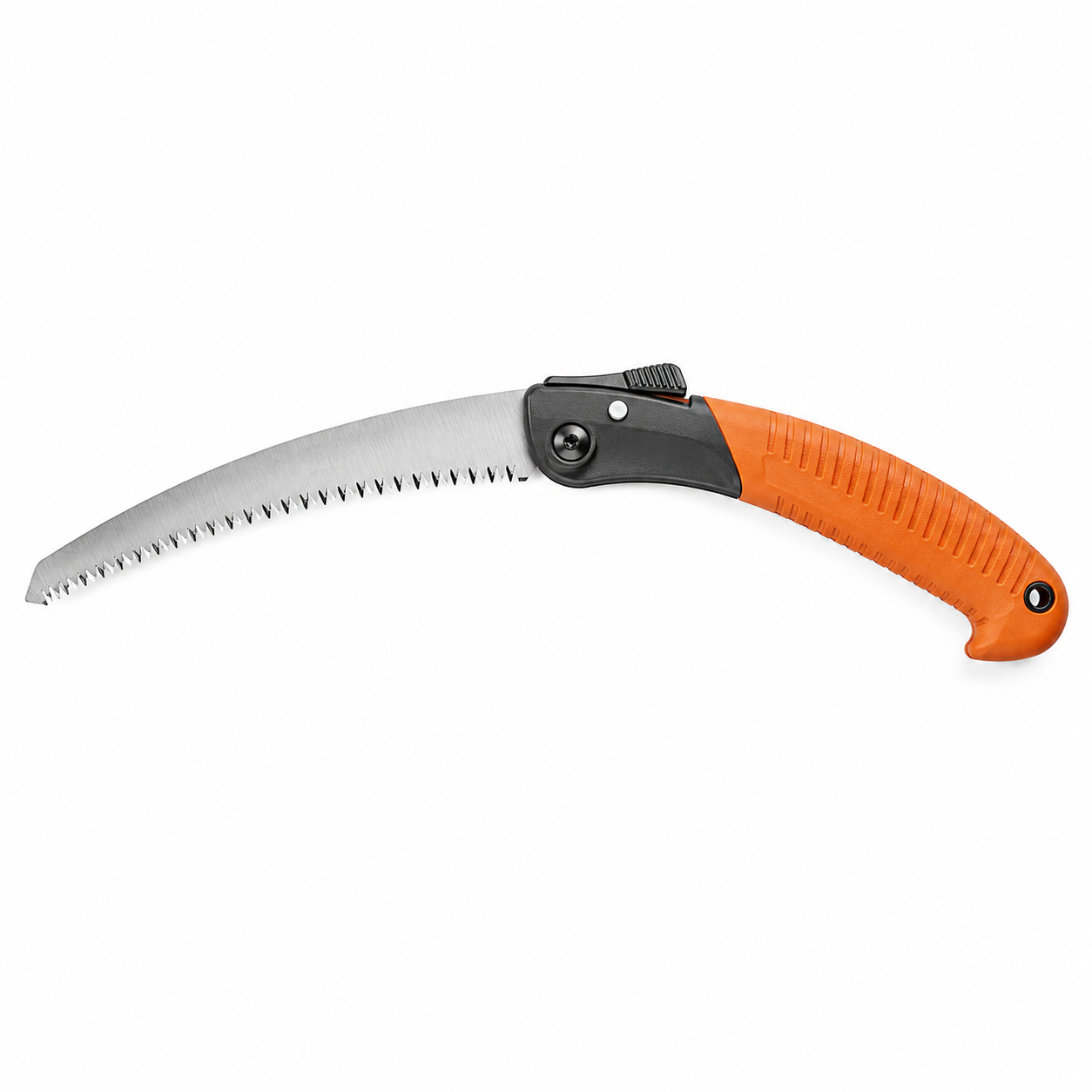 Scie élagage pliante acier carbone orange lame 18 cm