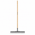 Râteau de jardin quatorze dents acier bois 150 cm